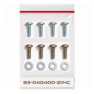 Pan Head 12-24 and 10-32 x 5/8" Zinc Screw Hardware Kit - Qty 4 ea